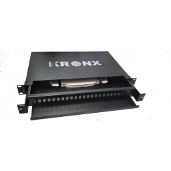 Przełącznica światłowodowa KRONX 19”/1U PREMIUM 24xSC simplex/ LC duplex/kaseta 24 spawy